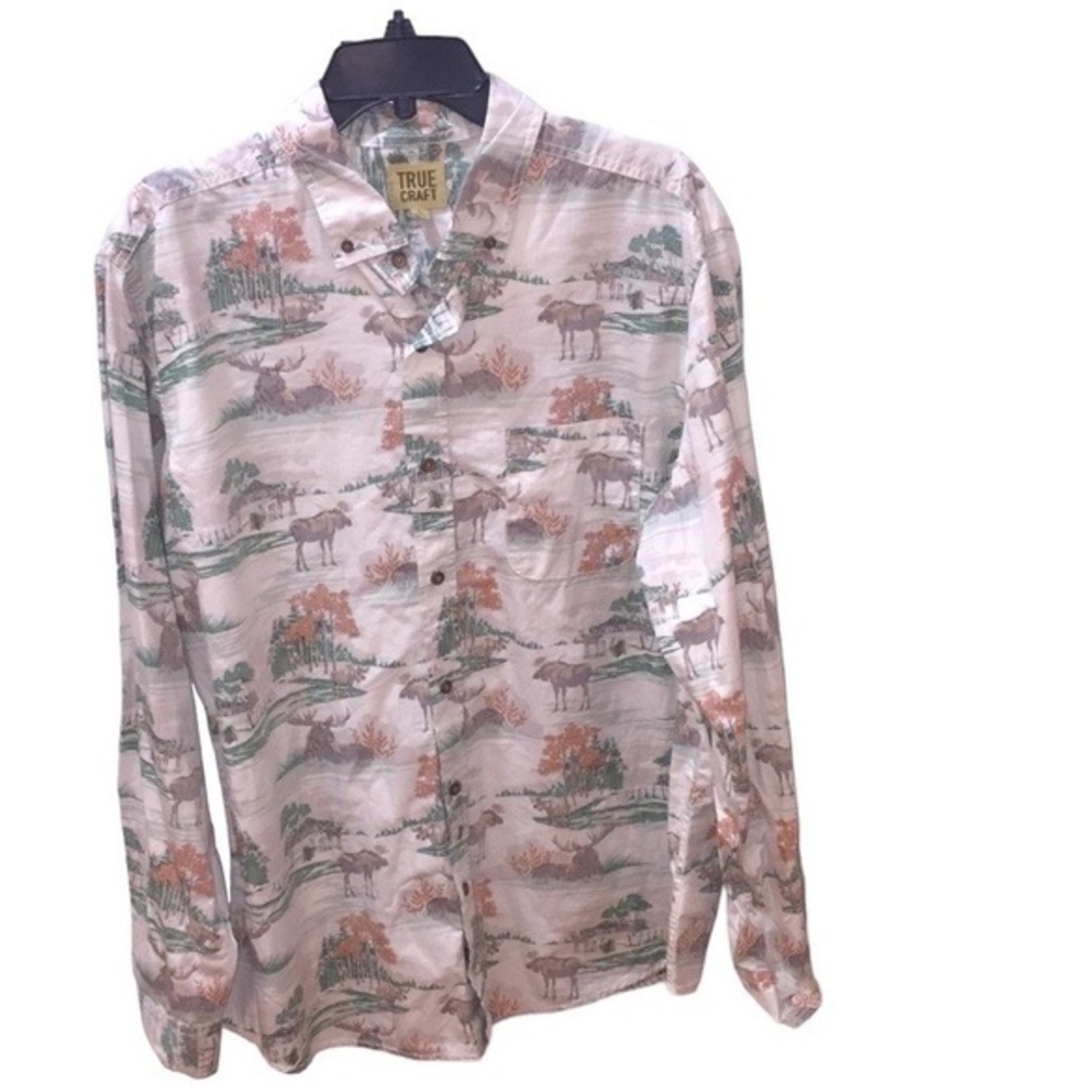 True Craft Elk Print NWOT Cotton Shirt - XL NWOT
